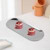 Decorative Vanity Tray Stainless Steel Oval Towel Napkin Bathroom Dish for Tea Small Item