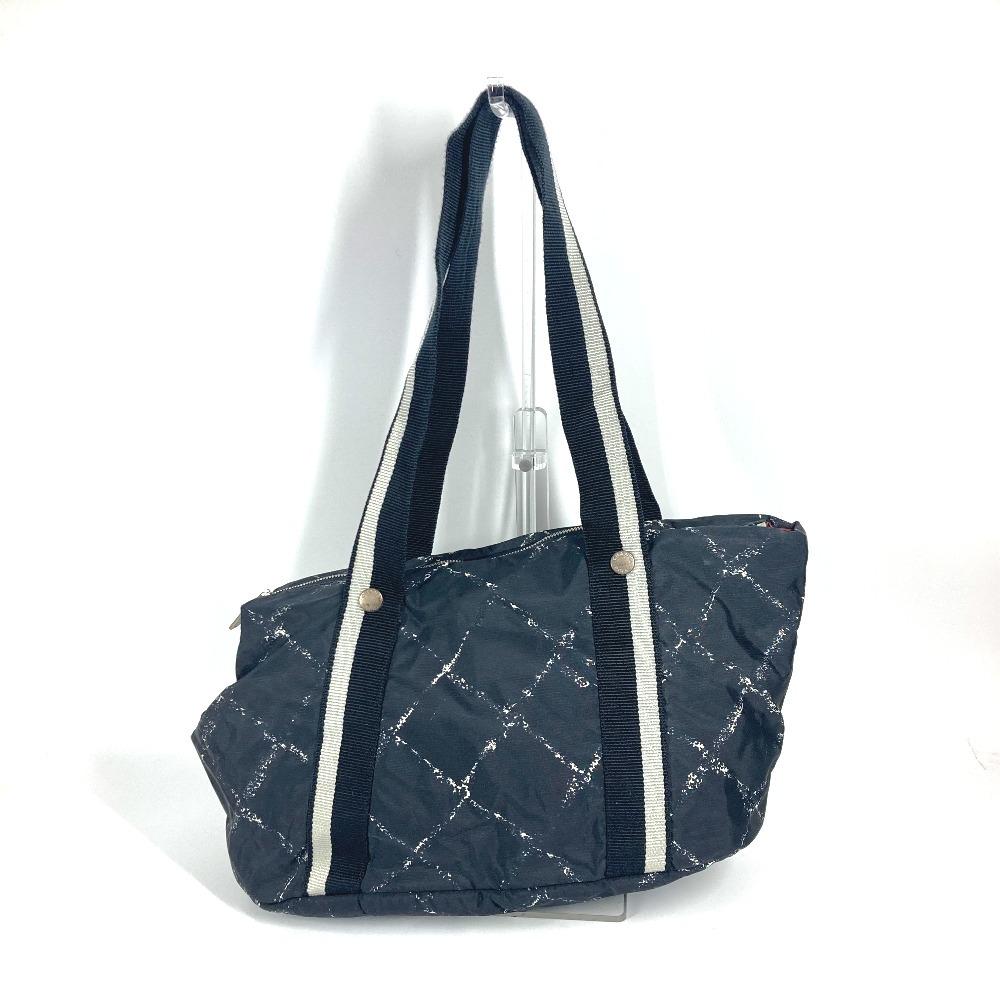 Chanel Старая дорожная линия Сумка для питомца Сумка через плечо Сумка через плечо Дорожная сумка Нейлон Черный