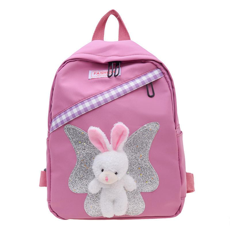 Charming Nylon Bunny Toddler Backpack Playful Animal Pattern For Boys And Girls