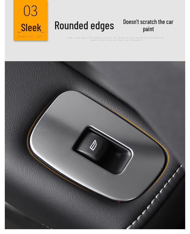 Volvo XC60 (2018-2025) Внутренняя отделка из нержавеющей стали: Рамка отделки центральной консоли и динамика