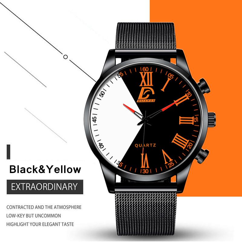Fashion Mens Watches Casual Quartz Wrist Watch for Men Luxury Business Black Watch Male Clock