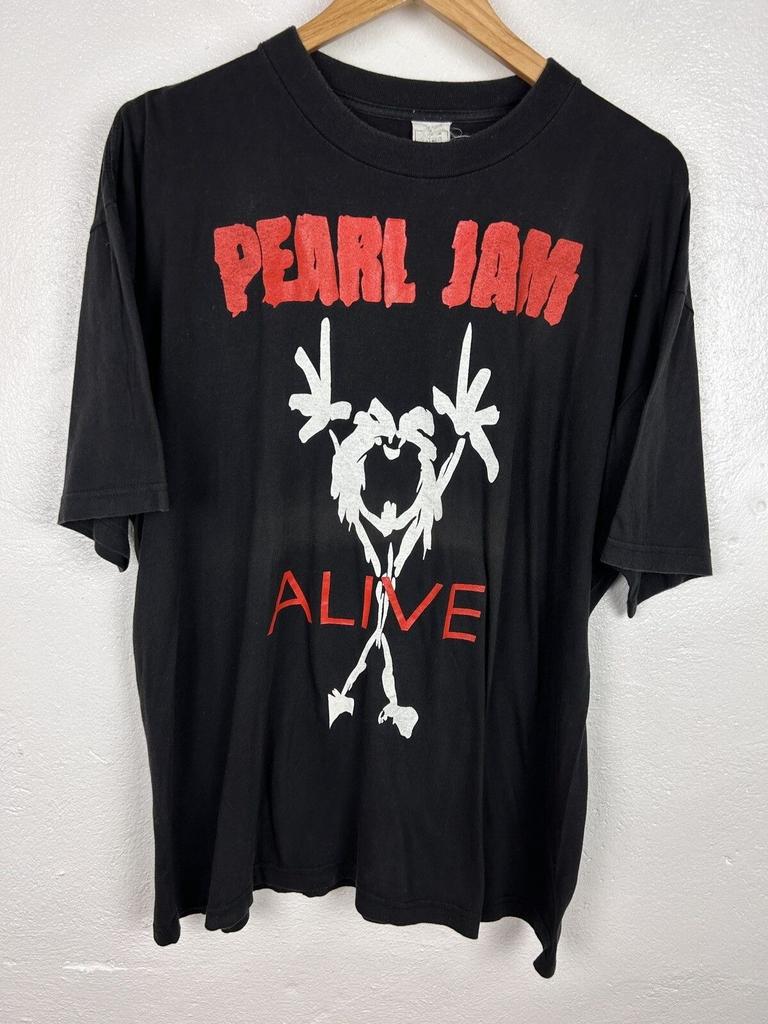 90s Vintage Pearl Jam Alive Faded Line Short Sleeve T-Shirt Size XL Unisex T-Shirt
