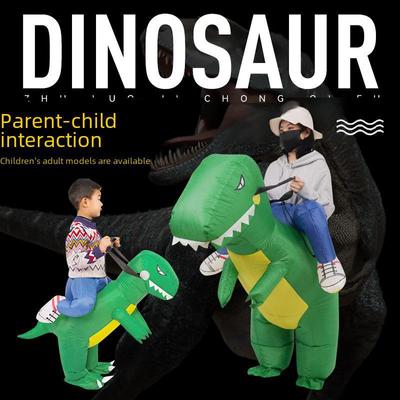 Надувной костюм динозавра для детей и взрослых – наряд на Хэллоуин в мультяшном стиле