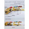 1/24 Mercedes Benz Double Decker Flatbed Transport Vehicle Alloy Diecast Metal Car Model Sound and Light Science Education Series