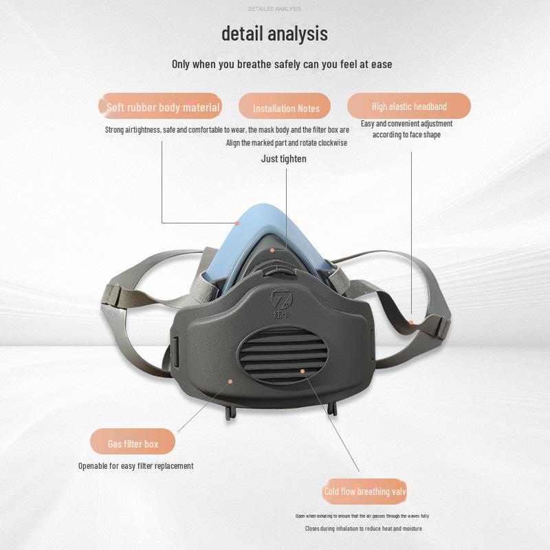 Силиконовая пылезащитная маска для шлифовки цемента и добычи угля