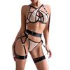 Sexy Lingerie Three-Piece Cross Stitching Underwear Sexy Suit