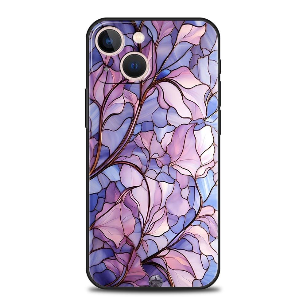 Модный чехол для телефона с цветочным узором для iPhone 17 16 15 Pro Max 11 12 13 14 7 8 Plus SE 2020 X XR XS, мягкий, черный