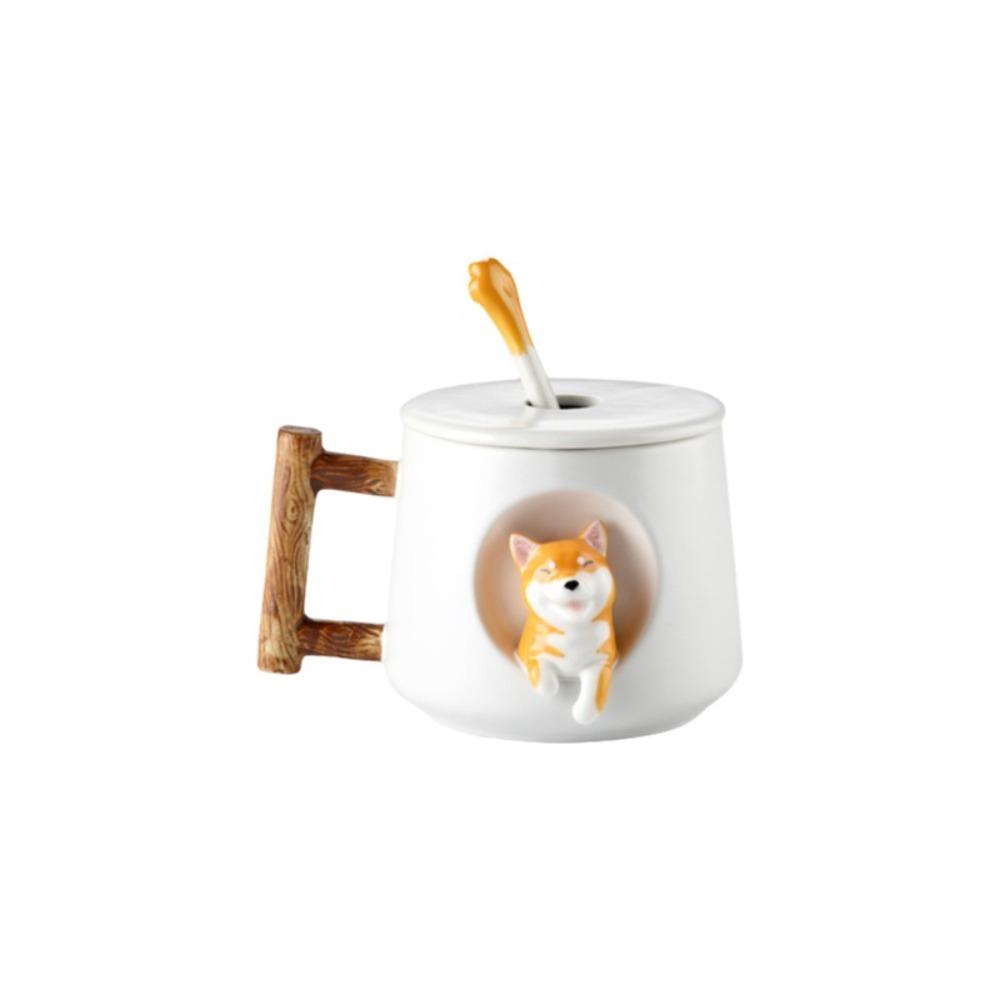 420ml 3D Ceramic Mug Dog Design Milk Tea Cup Creative Tea Cup Cafes