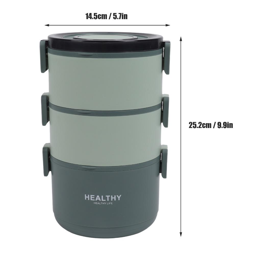 304 Stainless Steel Insulated Lunch Box 2200ml Food Jar Stackable Lunch Box School Use