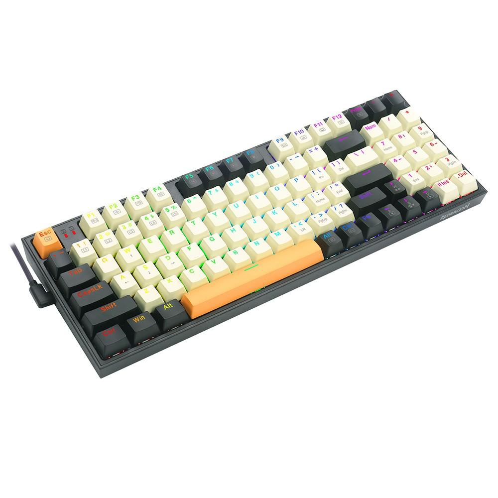 Redragon K636CLO-RGB Kitava 94-клавишная с RGB-подсветкой NumPad Механическая клавиатура Красный переключатель Раскладка США - черный