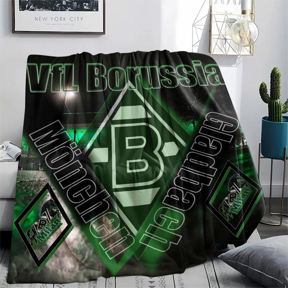 Borussia Print Flannel Blanket, High quality Comfortable for All Seasons, Home Decor, Warmth and Comfort, Perfect for Christmas Gifts