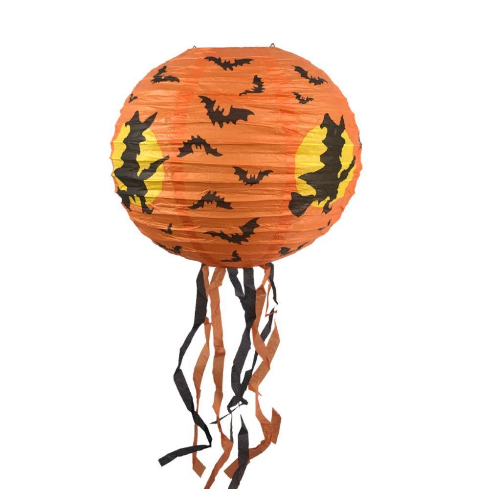Skeleton Halloween Paper Lanterns Pumpkin Hangingn Tassels Lantern Hanging Pendant Hotel