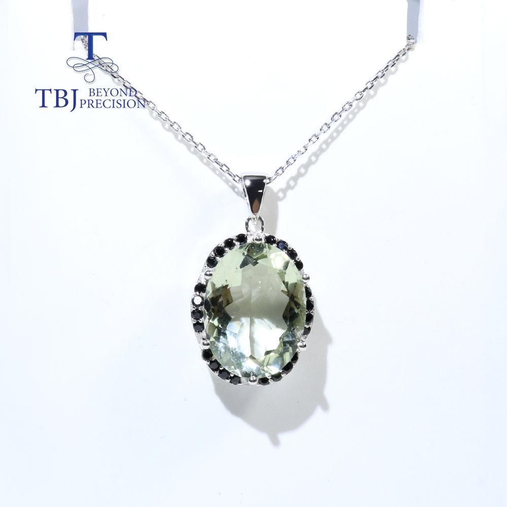 Новый!Серьги-подвески с натуральным бразильским зеленым аметистом BL, настоящие драгоценные камни, овальные 12*16 мм, комплект ювелирных изделий из стерлингового серебра 925 пробы, изысканные ювелирные изделия