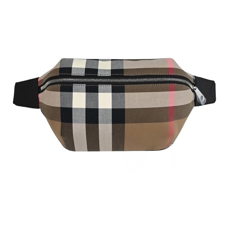 Burberry Сумка на пояс с клетчатым узором и металлическими деталями Женская поясная сумка Цвет: Березово-коричневый 80845551
