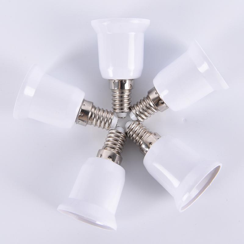 5Pcs E14 To E27 Base Screw Light Lamp Bulb Holder Adapter Socket Converter