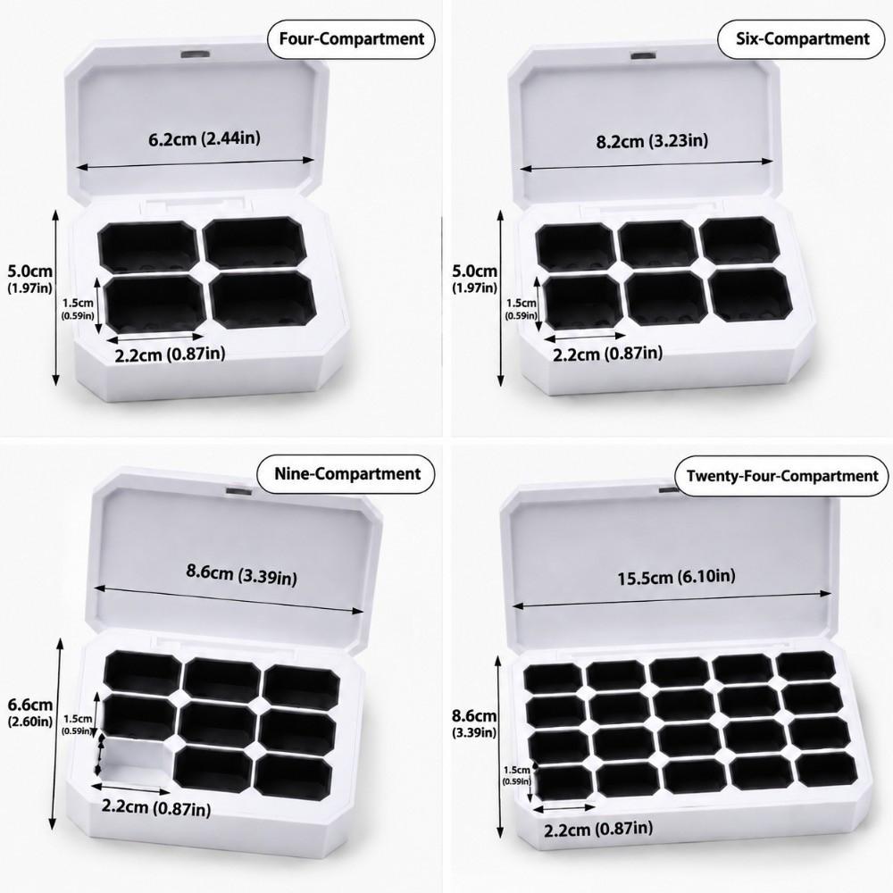 Light Avoiding Nail Art Palette Portable Empty Magnetic Box Nail Polish Storage Box DIY Manicure