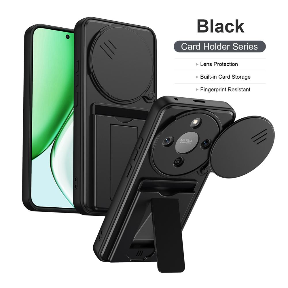 KEYSION Чехол-кошелек с держателем для карт для HONOR X9d 5G Защита камеры со сдвижной крышкой Подставка Ударопрочный чехол для Magic 8 Lite 5G