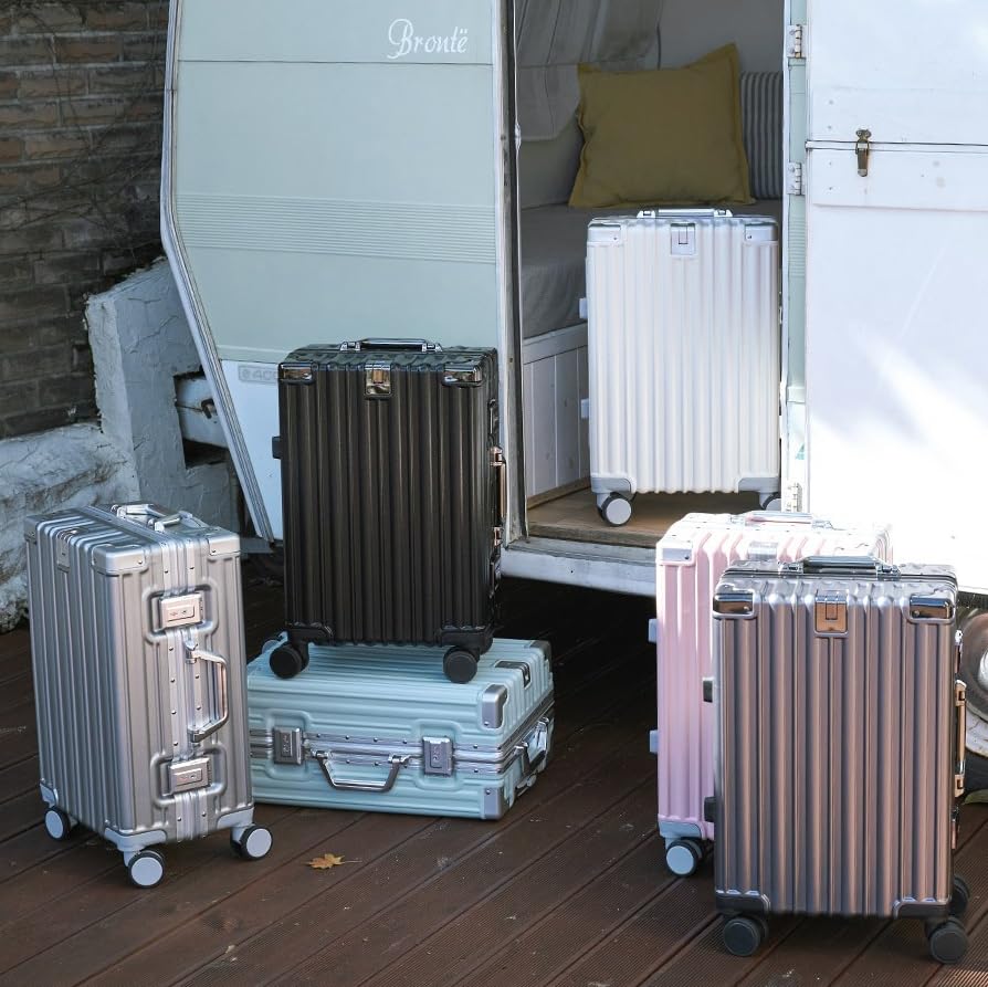 Lightweight Aluminum Frame Carry XL 7 Nights or Large Hidden Hook Silent Double Hidden Hook Comes with Cup TSA Business 90L [Spyplan] Suitcase, Type,