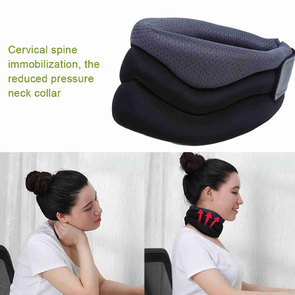 Портативный шейный бандаж-поддержка, многослойный воротник для защиты шейного отдела позвоночника для дома, офиса, сна