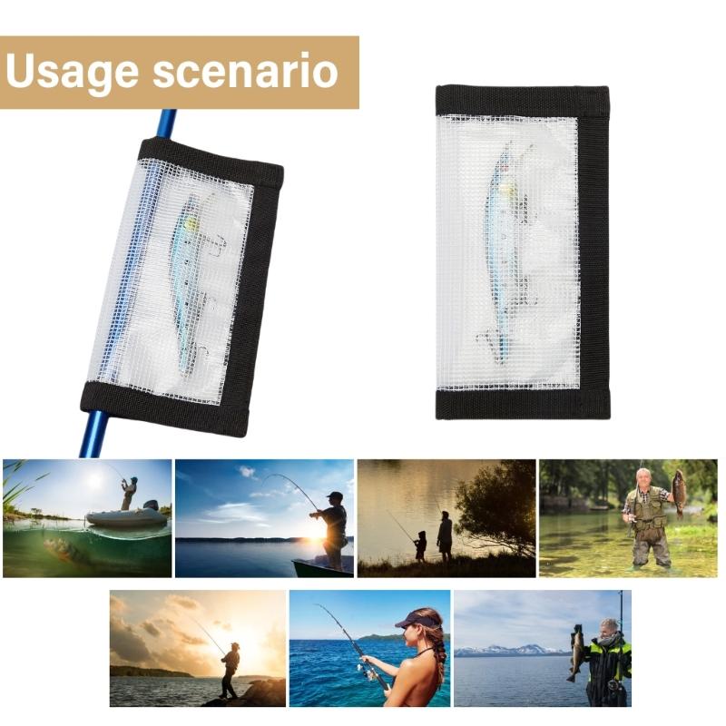 1/4Pcs Easily See Lures Fishing Hook Cover Clear Fishing Lure Wraps Lure Fishing Hook Protective Wraps Easy to Use