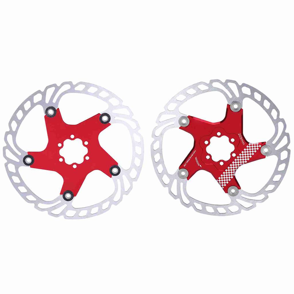 203mm Floating Disc Six Bolts Bicycle Mountain Bike Brake Disc Cycling Accessory(redsilver )