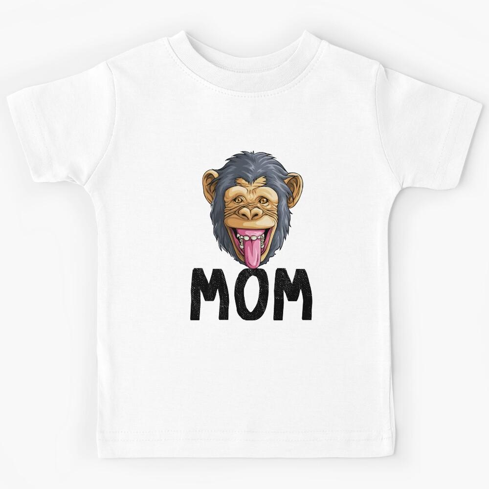 Monkey Mom Chimpanzee Kids T-Shirt
