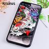 Krajews Koi carp fish japanese skull tattoo Phone Case For iPhone 17 Air 16 15 14 plus 11 12 13 pro max Plus coque Fundas
