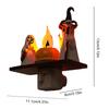 Halloween Night Light Spooky Ghost Campfire Pumpkin Boo Witch Black Cat Nightlight for Halloween Bedroom Living Room Decor