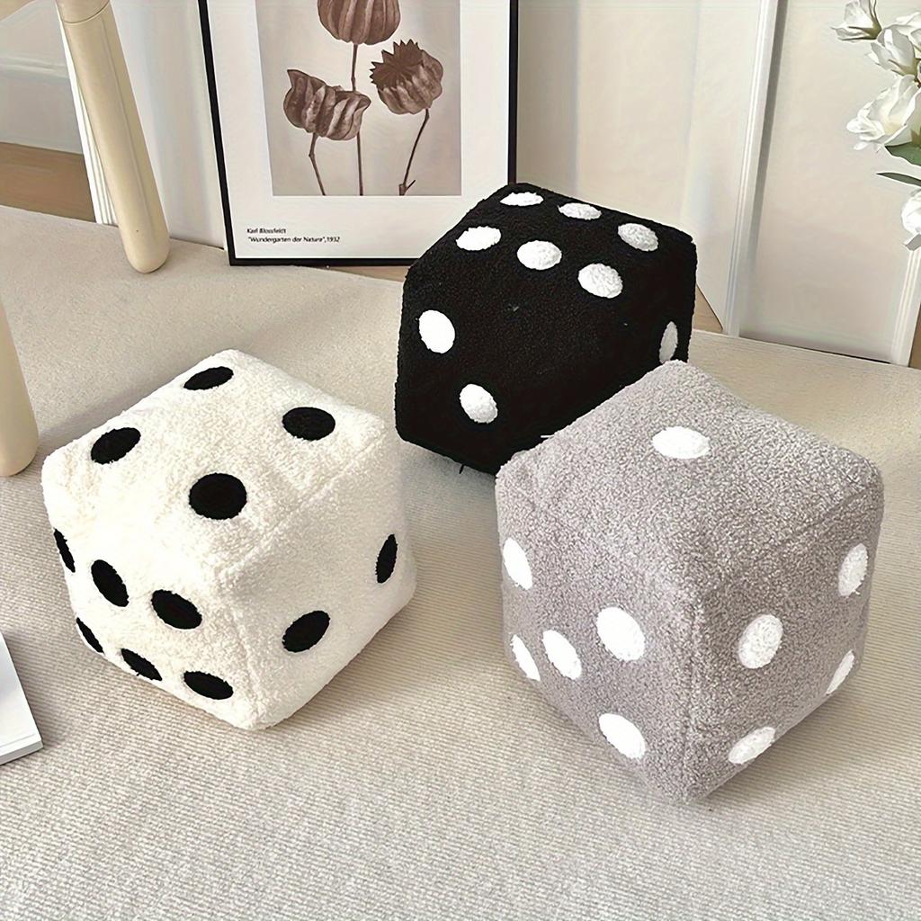 1pc Soft Throw Pillow 1pc Soft Decorative Dice Throw Pillow, Suitable for Living Room and Bedroom Couch, Home Decor Room Decoration, Removable