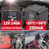 12V 140A Умный регулируемый изолятор двойной батареи ЖК-дисплей Раздельный заряд Реле, чувствительное к напряжению Настройка напряжения Умный двойной аккумулятор
