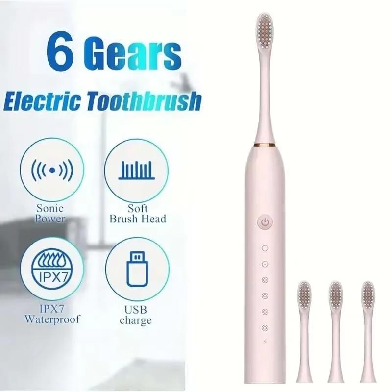 Electric Toothbrush Set Ultrasonic Adult Fully Automatic Smart Sonic Ultra Fine Soft Wool Easy To Carry Full Body Waterproof-