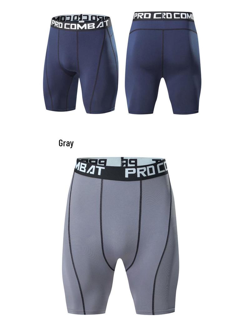 Men's Quick-Dry Elastic Sports Shorts - Breathable Compression Pants for Basketball, Running, Training, and Fitness.