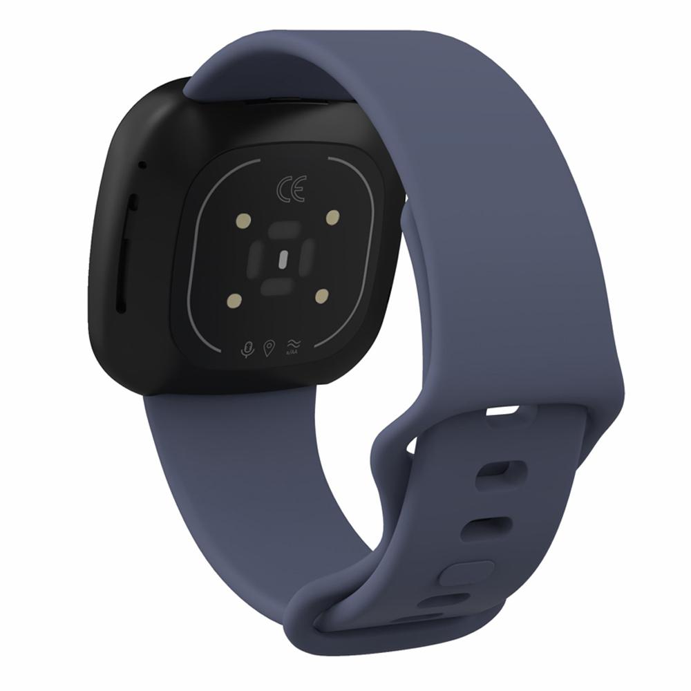 22.5mm Soft Silicone Watch Strap Replacement for Fitbit Versa 3/Sense [Size: L]