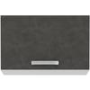 Meuble hotte porte basculante - Gris mat - L 60 x 31,6 x H 36 cm - LASSEN