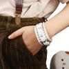 Браслет Металлическая Пряжка Заклепки Цепочки Браслеты Браслет из ПУ кожи Женский Нарукавник Корейский Ручной Шнурок