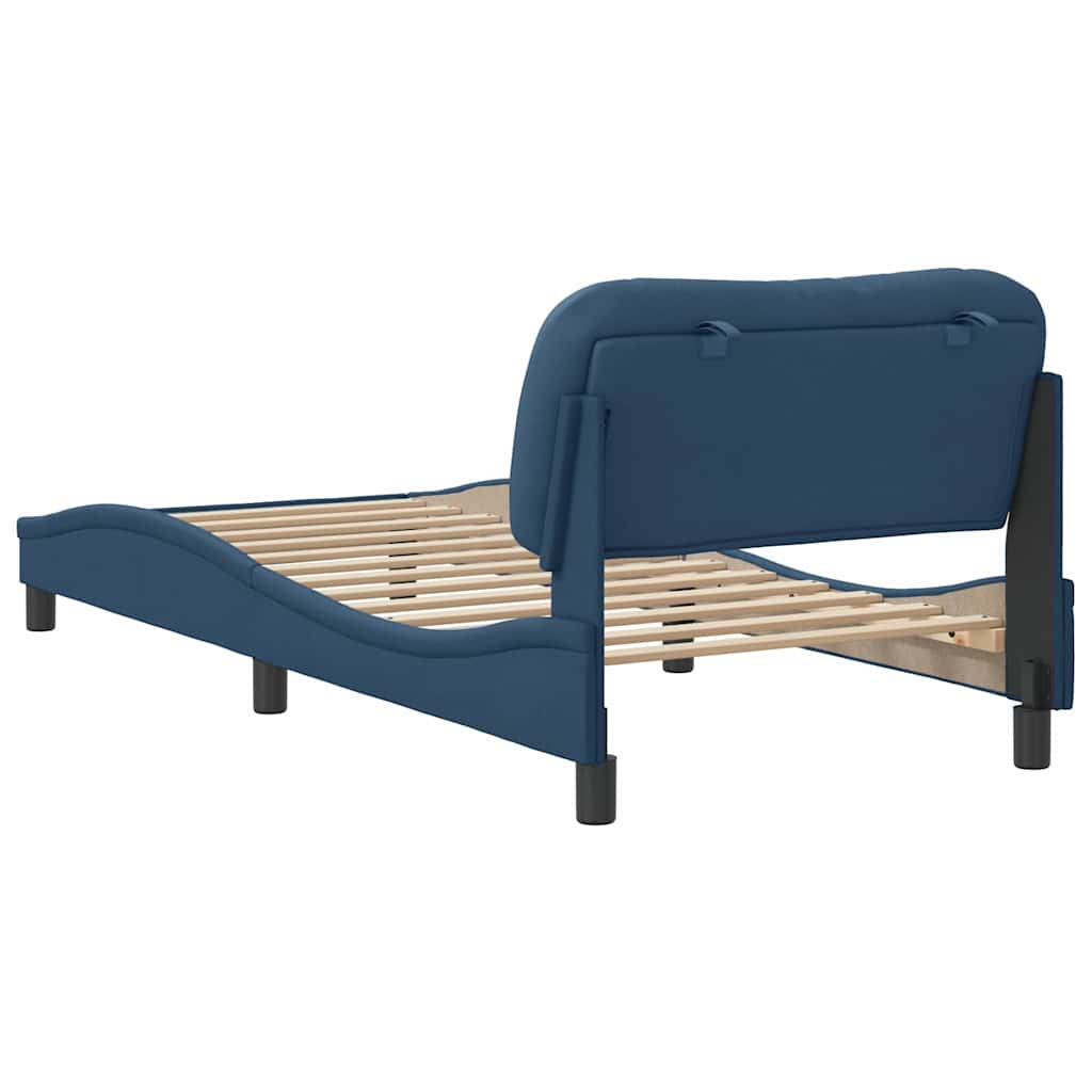Bed Frame without Mattress Hvar Blue 80x200 cm Fabric
