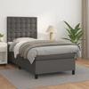 Maison Exclusive - Sommier à lattes de lit avec matelas Gris 90x190 cm Similicuir