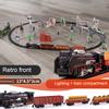 Fashion Classic Retro Car Simulation Railway Tracks Children Electric Train Gift Kid Toy