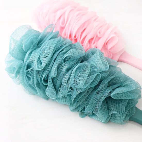 Скруббер для спины, изысканная пена, эргономичный дизайн, аксессуары для душа, длинная ручка, губка для ванны, щетка для душа для дома