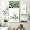 Misty Forest Peony Flower Succulent Leaf Nordic Posters And Prints Wall Art Canvas Painting Wall Pictures For Living Room Decor