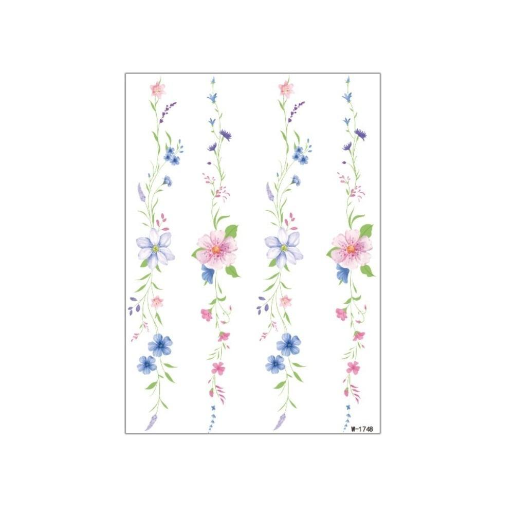 Realistic Flower in Spring Temporary Tattoos Waterproof Long Lasting Rose Stickers Tattoo Stickers Disposable DIY