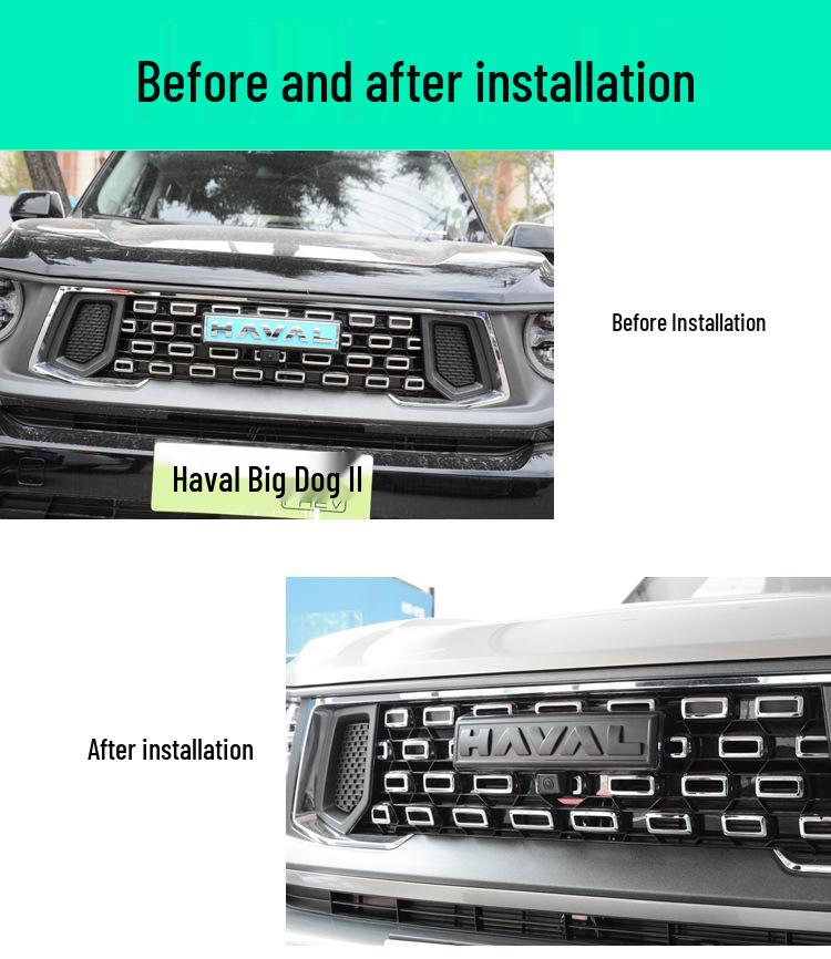 Накладки на эмблемы Haval 2nd Gen Big Dog PHEV H6 из карбона (Передний задний)