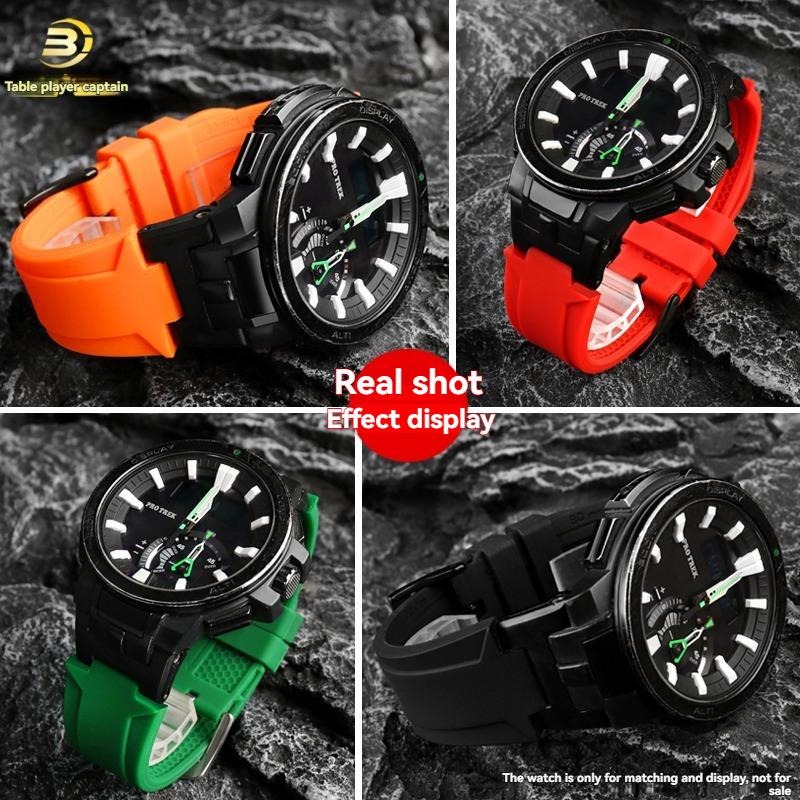 Для альпинистских часов серии Casio PROTREK 5480 PRW-7000 модифицированный смоляной силиконовый ремешок PRW-7000FC Резиновая часовая цепочка с вырезом