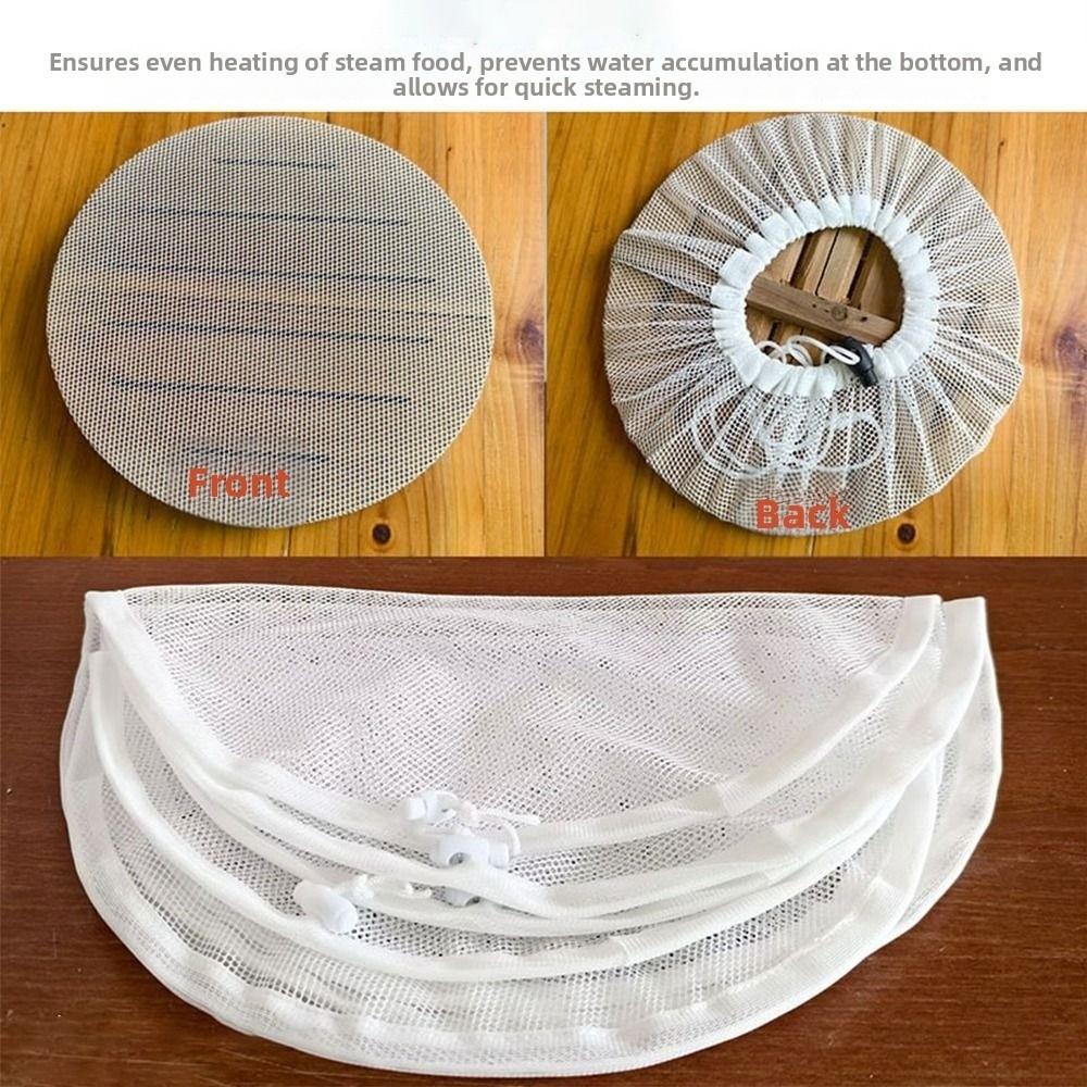 2Pcs Nylon Steamer Cloth Non-stick Steamer Liners Durable Steamer Mats Kitchen Tools