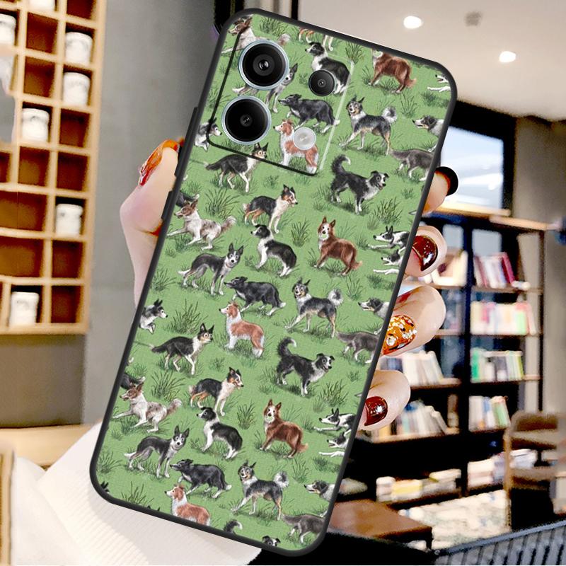 Собака Бордер-колли Для Xiaomi Redmi Note 14 Pro 12 11 9 10 13 15 Pro Plus Чехол Для Redmi 15 10C 12C 13C 14C 15C