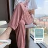 Petite Ice Silk Drawstring Sweatpants, Women's Summer Thin Lantern Style, Mosquito-Proof, Cuffed for Cool Comfort.