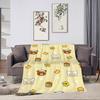 Cute Cartoon R-Rilakkumas-es Bear Blanket Plush Nap Sofa rug for Living Room Warm Office Bedroom Birthday Home Travel Kid Gifts