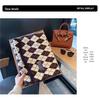 Women's Retro Plaid Winter Scarf - Thickened Knitted Cashmere-Like Shawl