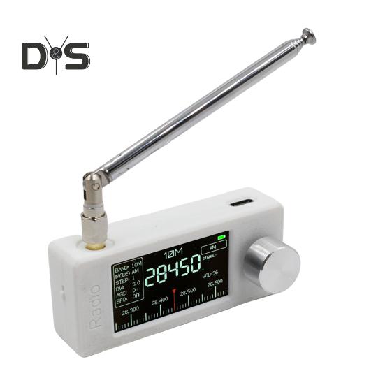 Портативное мини-радио 0,5-108 МГц с 1,9-дюймовым IPS-экраном, карманное мини-радио LSB/USB/AM/FM, вседиапазонный радиоприемник с антенной