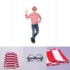 Where's Wally Halloween Costume Fun And Smart Uk Anime Cos Dress-up Outfit